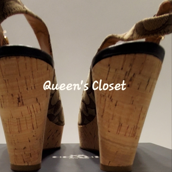 COACH | Ferry Peep Toe Wedge Heel - Picture 7 of 8